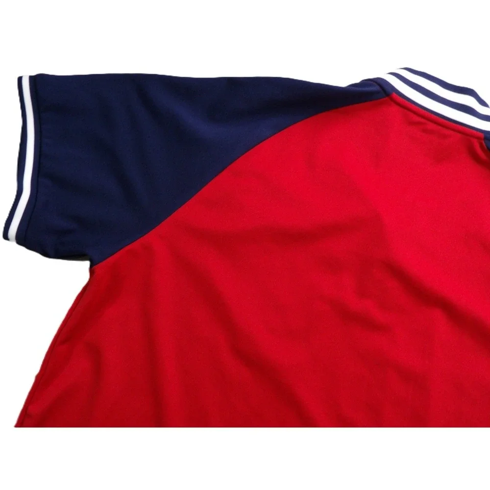 Polo Ralph Lauren US Open Tennis Shirt Men L Red Performance Big P Polo Logo EUC